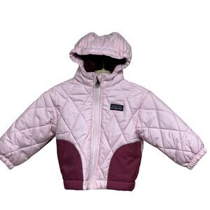 Patagonia Baby Quilted Hooded Jacket – Pink | 3M